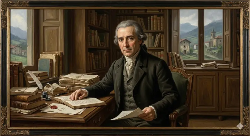 Recreación visual generada con IA de Juan Ramón de Iturriza y Zabala